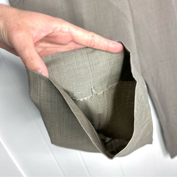 Jos A Bank Reserve Tan/Taupe Marzotto Wool Dress Pants - Picture 7 of 9